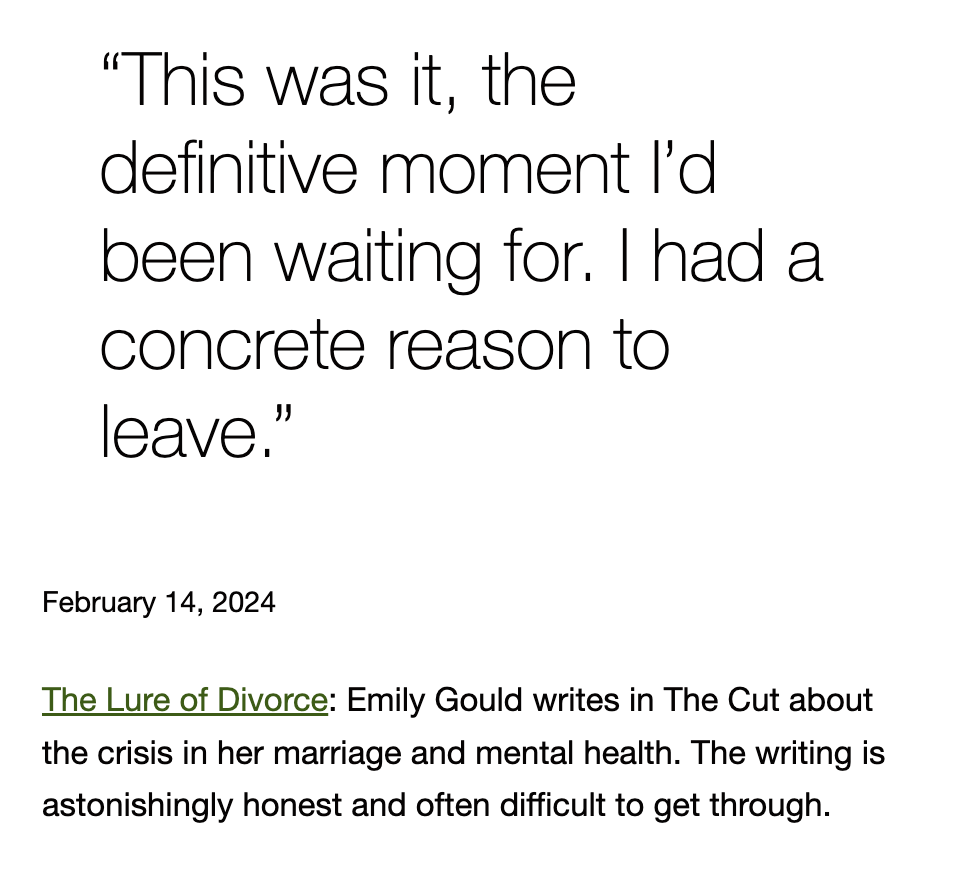 “This was it, the definitive moment I’d been waiting for. I had a concrete reason to leave.”