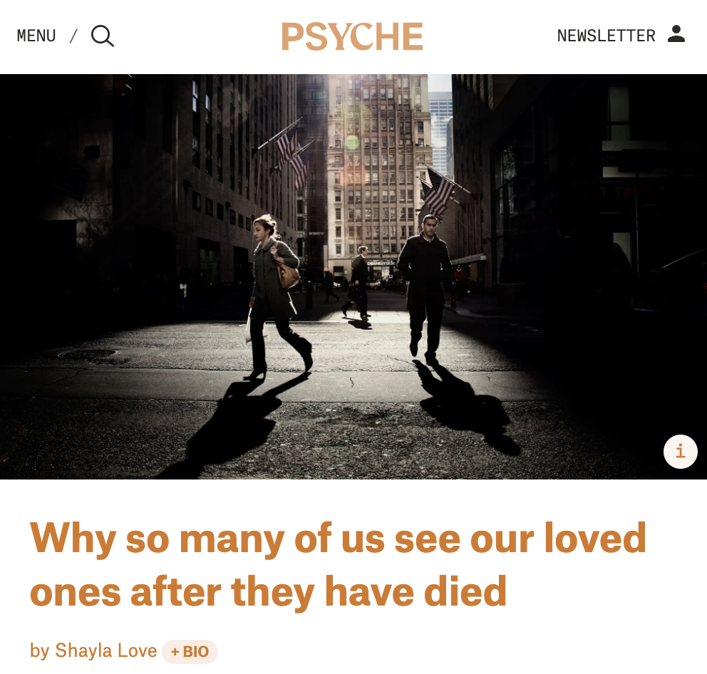 “When we’re acutely grieving, our brain is trying to understand: where is this person?”