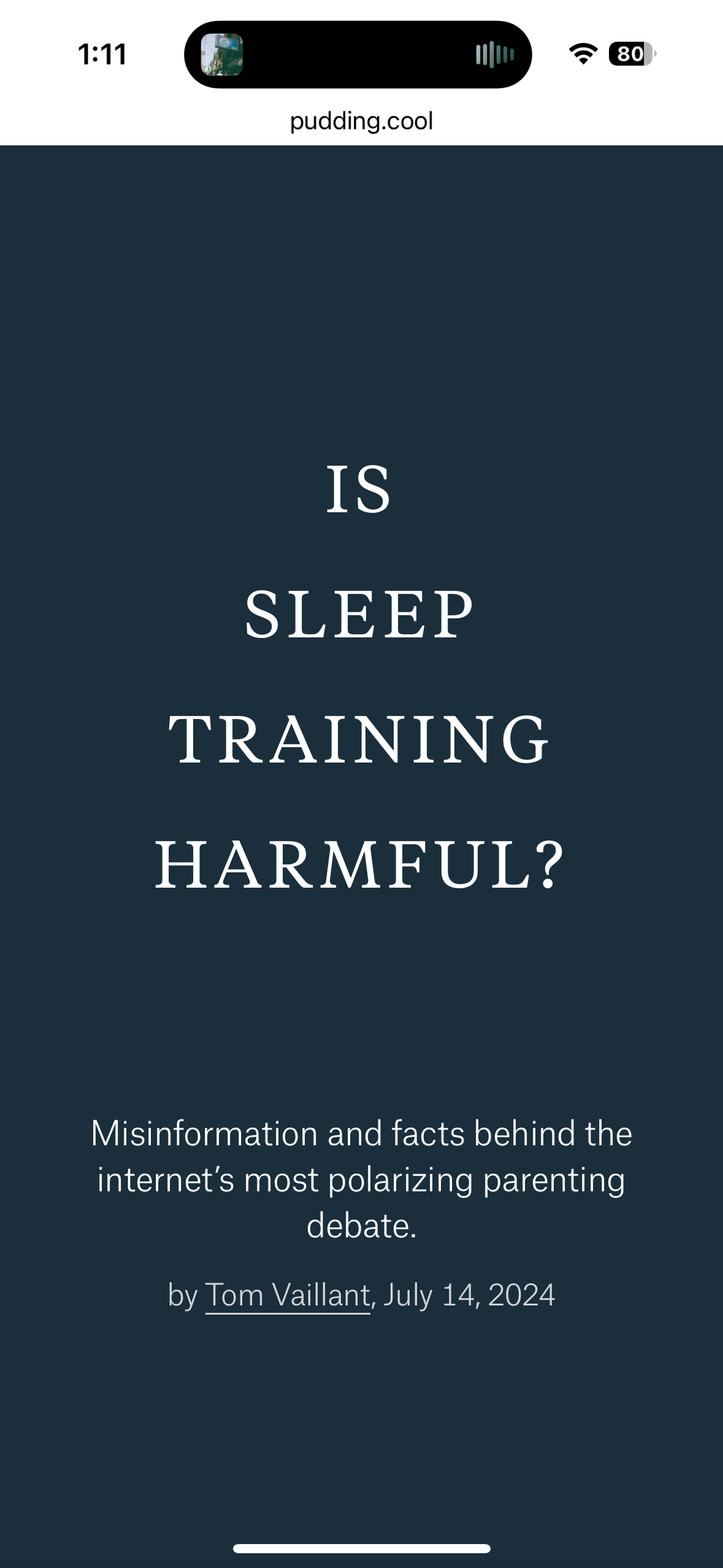 Is Sleep Training Harmful? – The Pudding